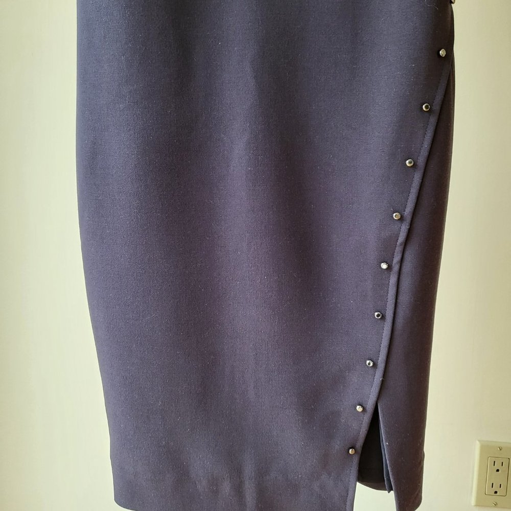 The Limited Navy Sheath Dress - Size 00P - Picture 3 of 6